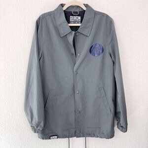 Dixxon Flannel Co Mens Ground Up Customs Jacket Size S Snap Logo Gray